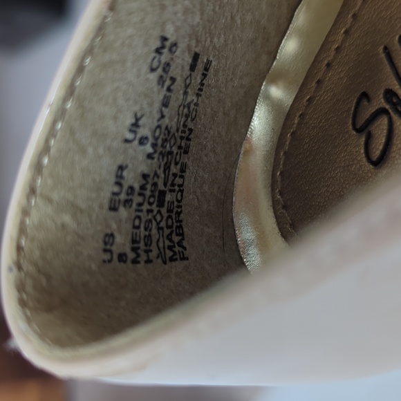 Soft Style Pleated Closed Toe Pumps Heel Shoe 8M Tan - Picture 13 of 13